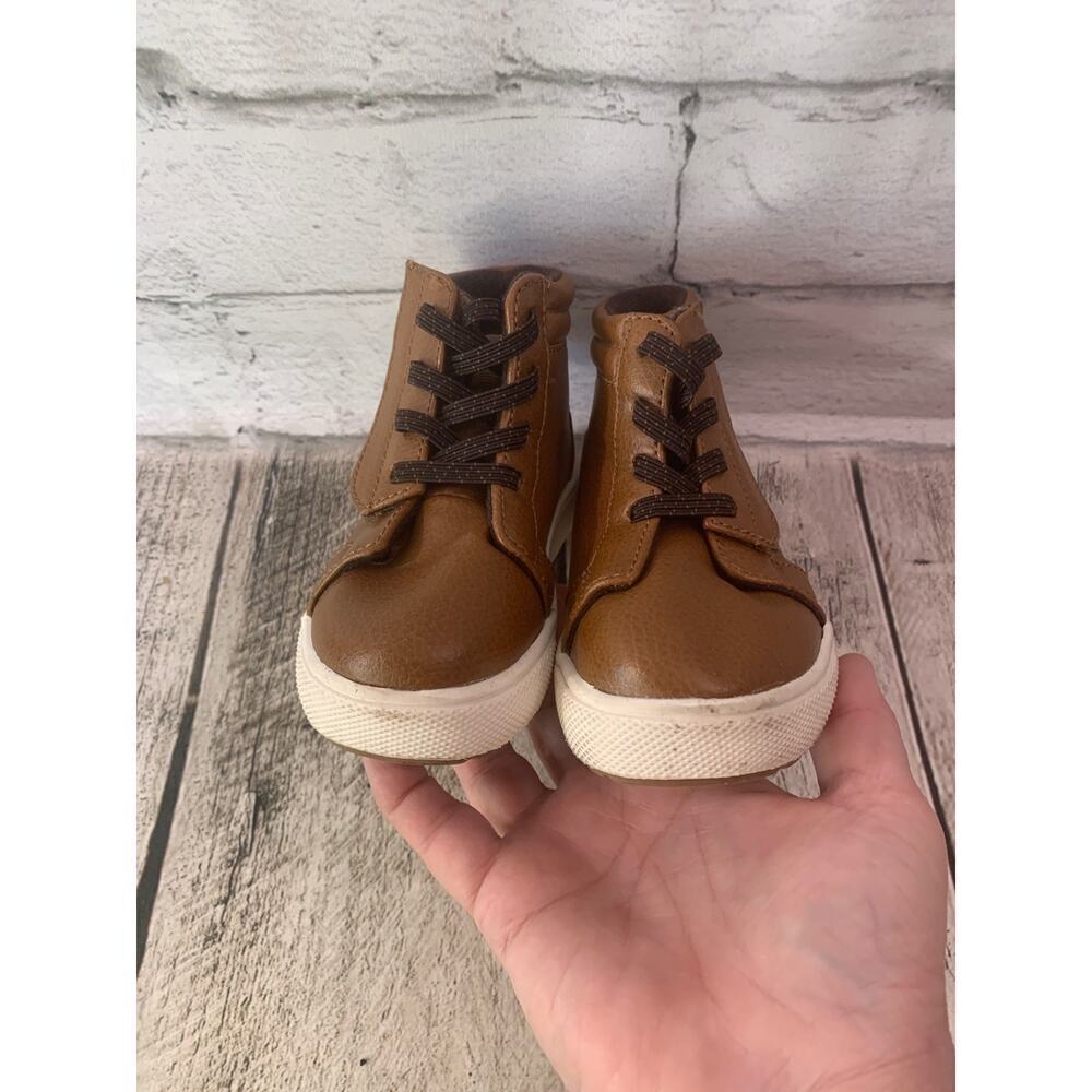 WONDER NATION Boy’s High Top Faux Leather Sneakers / Size: 5 Toddler - Picture 7 of 10